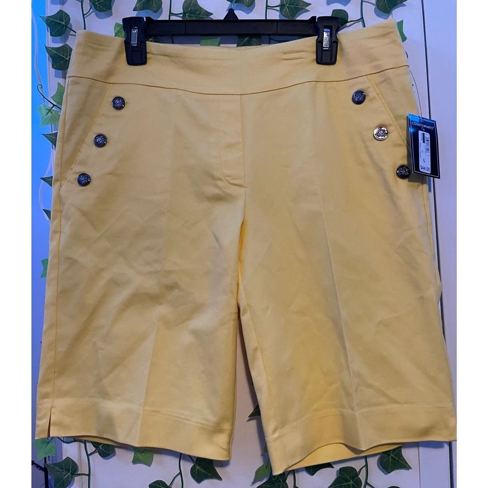 Counterparts Yellow Bermuda Shorts NWT Size L